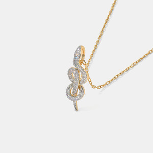 Collar con Colgante de Diamante Cultivado en Laboratorio con Clave de Sol en Oro Amarillo - Product Image 3