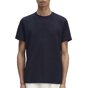 เสื้อยืดคอกลมแขนสั้นสีเขียวมะกอกทรงปกติผ้าฝ้ายเนื้อเจอร์ซีย์สีพื้นเรียบง่ายสำหรับผู้ชายแบบเรียบๆ - Product Image 6