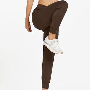 Pantalones cargo para mujer al por mayor, 100% algodón, pantalones deportivos de felpa transpirables con estilo frontal para mujer - Product Image 2