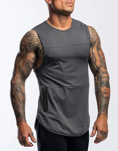 Men's Deep Cut <b>Stringer</b> Tank Top Gym Fitness Muscle <b>Vest</b> Bodybuilding Sleeveless Polyester/Cotton Eco-Friendly Quick Dry Lace - Product Image 5