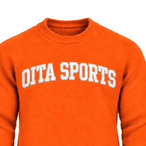 Custom Bright Orange <b>Men</b> Fuzzy Knit Sweater Crew Neck Long Sleeve <b>Warm</b> Casual Pullover Winter <b>Jumper</b> with Raised Chest Letter - Product Image 3