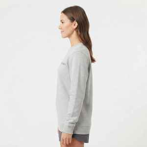Sweat-shirt pour femme en tissu molletonné 100% coton, gris, col rond, coupe classique, imprimé personnalisé - Product Image 4