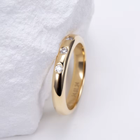 Bague unisexe classique en or massif 14 carats avec diamant de 2 carats, taille brillant rond, pierre de laboratoire, bijou de fiançailles certifié IGI