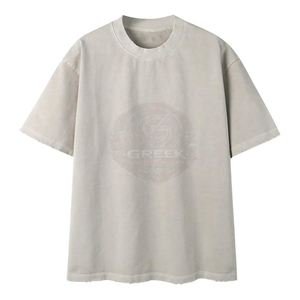 T-shirts Homme Oversize à Manches Courtes en Coton Respirant Coupe Décontractée Brodé Séchage Rapide Style Urbain Décontracté - Product Image 3