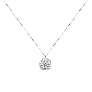 High Quality 14K 18K <b>Solid</b> Gold Lab Grown Diamond Solitaire Pendant <b>Necklace</b> Luxury Round Cut Choker Fine Jewelry for Women - Product Image 5