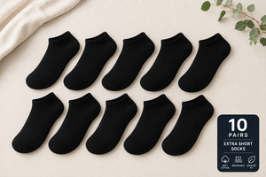 Chaussettes extra courtes et fines pour hommes, 10 paires, boîte cadeau, coton respirant, invisibles, antidérapantes, pour un usage quotidien en été - Product Image 3
