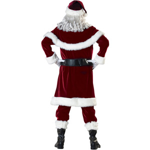 Costume de Père <span class=keywords><strong>Noël</strong></span> pour homme grande taille Baige, tenue de <span class=keywords><strong>Noël</strong></span> épaisse pour fête et spectacle - Product Image 2