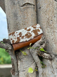 ใหม่กระเป๋าสตางค์หนังแฮนด์เมดแท้แบบใหม่สำหรับผู้หญิงกระเป๋าสตางค์แบบบางกระเป๋าสตางค์หนังสแนปหนังขนสัตว์กระเป๋าสตางค์หนังวัวแท้ - Product Image 3