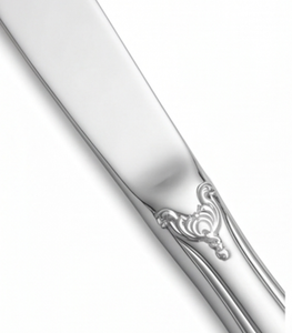 Elegant Metal Flatware Set With <b>Ornate</b> Handles High <b>Mirror</b> Polish Rust Resistant <b>Silver</b> Color Plated Cutlery For Wedding Use - Product Image 2
