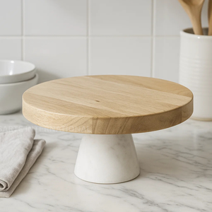 Top Notch Quality Handmade <b>Marble</b> Wooden Modern Eco-Friendly <b>Cake</b> <b>Stand</b> for Weddings Parties Bakery Dessert Display - Product Image 1