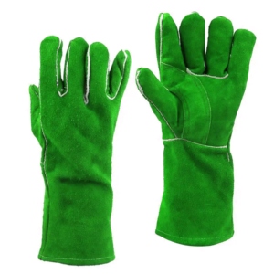 Leather Industrial Strong Stitched Cowhide Split Leather Safety Gloves <b>Fire</b> Protection Welding Works Long Sleeve General Purpose - Product Image 4