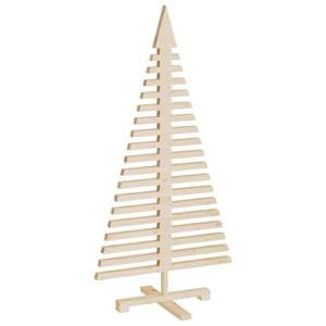 Sapin de Noël en bois massif de pin de 47,2 pouces pour la décoration, ornement de Noël en bois artisanal - Product Image 6