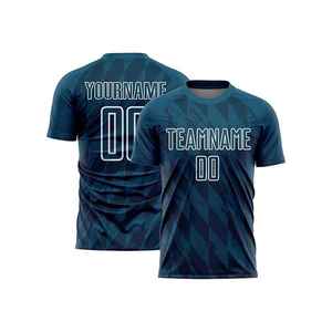 เสื้อฟุตบอลคุณภาพสูง 100% โพลีเอสเตอร์ สำหรับกีฬา พิมพ์ลายดิจิทัล ระบายอากาศได้ดี พร้อมสกรีนโลโก้และชื่อทีมตามสั่ง - Product Image 3