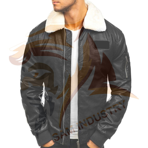 Casual Style New Style Unique Design <b>Men</b> Leather <b>Jackets</b> Hot Sale Customizable <b>Men's</b> Genuine Cowhide Leather <b>Jacket</b> - Product Image 4