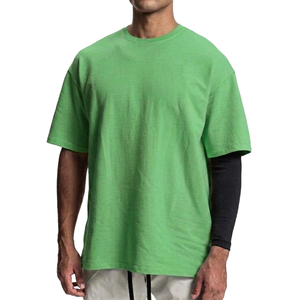 Camiseta de Hombre de Algodón Puro 100%, Estilo Retro Lavado, Manga Corta, Hombros Caídos, Holgada, ODM/OEM - Product Image 3