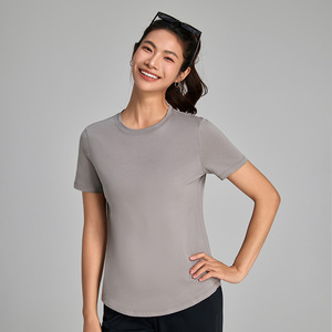 Camiseta de Corte Regular con Etiqueta Privada OEM, Camiseta Lisa de Algodón Suave, Proveedor Mayorista, Camisetas Personalizadas con Logotipo para Mujer - Product Image 3