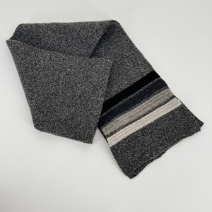 <b>Ladies</b>' Winter Luxury Wool <b>Shawl</b> Unisex Custom Stripe Pattern Jacquard Scarf Soft Knitted Traditional Classic Design OEM Scarf - Product Image 1