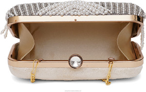 Bolso de mano de lujo unisex hecho a mano por diseñador, moderno, con lentejuelas brillantes, bordado, con cuentas y perlas, rectangular, joyería corporal de moda. - Product Image 4