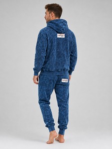 Ensemble de survêtement délavé à l'acide pour homme, style vintage, avec sweat à capuche et pantalon de jogging, en coton de qualité supérieure, pour un look décontracté - Product Image 3