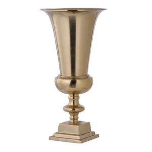 Ensemble de 2 vases à fleurs en aluminium doré, lourds et personnalisés, pour la décoration de la maison et du jardin, pots à fleurs pour les centres de table d'événements et de mariages - Product Image 3