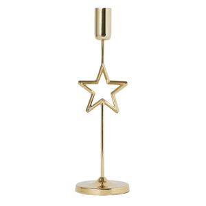 Support de bougie élégant en fer doré poli, forme bouclée, pour décoration de Noël, de Pâques, ou comme centre de table. - Product Image 4