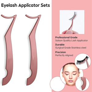 Applicateur de faux cils en acier inoxydable de haute qualité, pince à épiler personnalisable en couleur pour extensions de cils, applicateurs de faux cils - Product Image 4