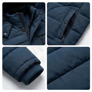 Chaqueta Parka informal para hombre, gabardina cálida de invierno con capucha, piel de oveja, tela de lona de talla grande, patrón de ocio al aire libre - Product Image 4