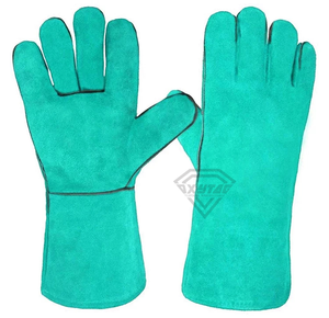 Gants de soudage en cuir croûte personnalisés, résistants à la chaleur, gants de travail de sécurité, gants de protection industriels, fabricant OEM - Product Image 5