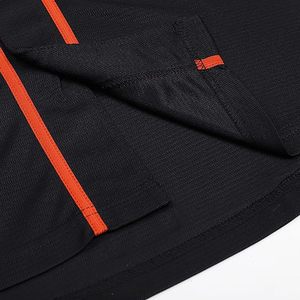 RIFAT SPORTS WEAR Customized Team Name Black <b>Baseball</b> Jersey Red Trim Short Sleeve Button Breathable Polyester Mesh Unisex Adult - Product Image 4