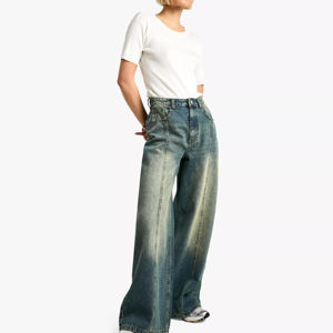 Pantalones Vaqueros de Mezclilla 100% Algodón, Servicio OEM, Diseño al por Mayor, Fabricante - Product Image 2