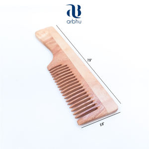 Peigne à cheveux en bambou, boîte en papier recyclé, écologique, biodégradable, peigne en bambou à dents fines - Product Image 2