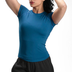 T-shirt de sport décontracté pour femme, coupe courte, extensible dans quatre directions, respirant, écologique, idéal pour l'été - Product Image 1