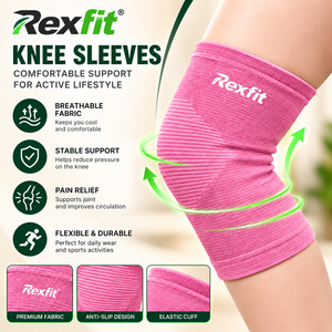 Genouillères Premium pour l'haltérophilie, la musculation, les squats, l'entraînement en salle de sport, soutien par compression, logo personnalisé, fournisseur OEM - Product Image 4