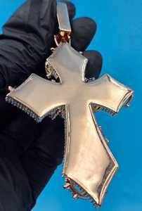 Colgante de cruz de moissanita totalmente engastado, estilo HipHop, de fe cristiana, joyería de moda para raperos, colgante religioso para regalo - Product Image 6