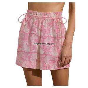 Shorts d'été décontractés pour femmes, imprimés, avec cordon de serrage, design personnalisé, qualité supérieure, vente chaude, orientés vers l'exportation - Product Image 4