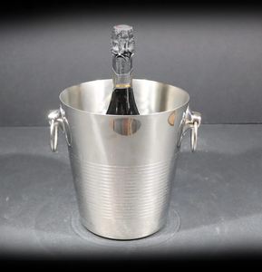 Cubeta Enfriadora de Vino y Cerveza de Acero Inoxidable de la Mejor Calidad, Plateada, Brillante, con Textura Martillada, de Gran Tamaño - Product Image 2