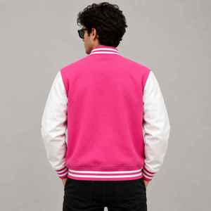 CHALASA SPORTS Nouvelle veste bomber décontractée pour homme, tendance hiver, style Letterman, 100% laine, polyester, coton, toile, logo personnalisé, doublure en polaire - Product Image 4