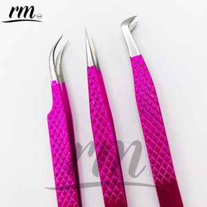 ขนตาปลอมแหนบต่อขนตาสีชมพูตกตะลึงพร้อมปลายแหลมปรับแต่งได้ตามต้องการ - Product Image 5