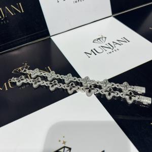 IGI Certified VVS Moissanite <b>Bracelets</b> & <b>Bangles</b> Custom Flower Iced Out 925 Sterling <b>Silver</b> Rose Gold Plated Hip Hop For Unisex - Product Image 1