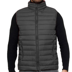 Custom manufacturer men Puffer Vest Quilted Sleeveless <b>packable</b> lightweight padded Vest Outerwear gilet padded vest - Product Image 5