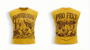 New Summer Sleeveless 100% Cotton Screen Printed Solid Crew Neck Distressed Hem Hip Hop Breathable Fashion Custom T-shirt Men - Product Image 5