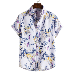 <b>Men</b> Summer Vacation Floral Hawaiian <b>Shirt</b> Male Holiday Casual Short Sleeve Aloha <b>Beach</b> <b>Shirts</b> - Product Image 3