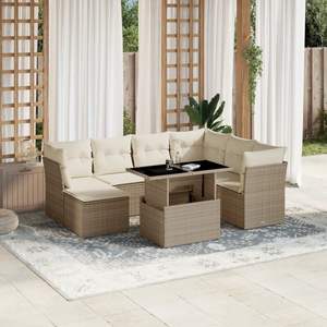 Ensemble de canapés de jardin beige - Product Image 1