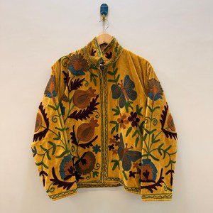 Veste traditionnelle en velours brodé pour femme, style Suzani, pour festival, avec motif papillon, courte, pour demoiselle d'honneur, blazer d'hiver - Product Image 1