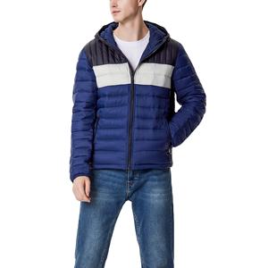 Chaqueta acolchada para hombre, ropa de invierno, tela de retales 100% poliéster, Logo personalizado, transpirable, moda para exteriores, precio barato, OEM - Product Image 1