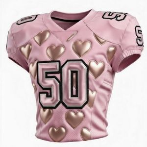 Conjunto de Uniforme de Fútbol Americano Personalizado, Jersey y Pantalones, 100% Poliéster, Impresión Sublimada, Cintura Elástica, Talla Grande, Tela de Malla Corta - Product Image 2