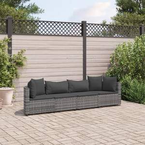 Juego de 4 Sofás de Patio Gris Antracita, Elegantes Sofás de Jardín - Product Image 1