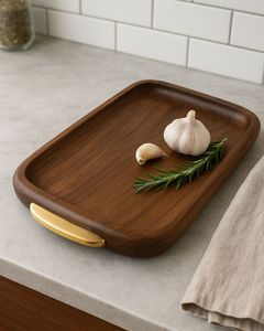 Handcrafted Wooden Tray with Traditional Indian for Luxury Gift Packaging or High <b>End</b> Home Decoration from india - Product Image 3