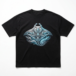 เสื้อยืดคอสมิกโกเลม |   เสื้อยืดผ้าฝ้ายหนา 240 GSM สีเทาเข้มลายอสเทโริดส์ สเปซ มอนสเตอร์ อาร์ต - Product Image 2