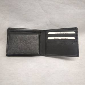 Portefeuilles RFID pour hommes, porte-cartes en cuir, portefeuille ouvert à double pli, doublure en polyester PU, porte-clés, ensemble d'étiquettes de bagages personnalisées - Product Image 2